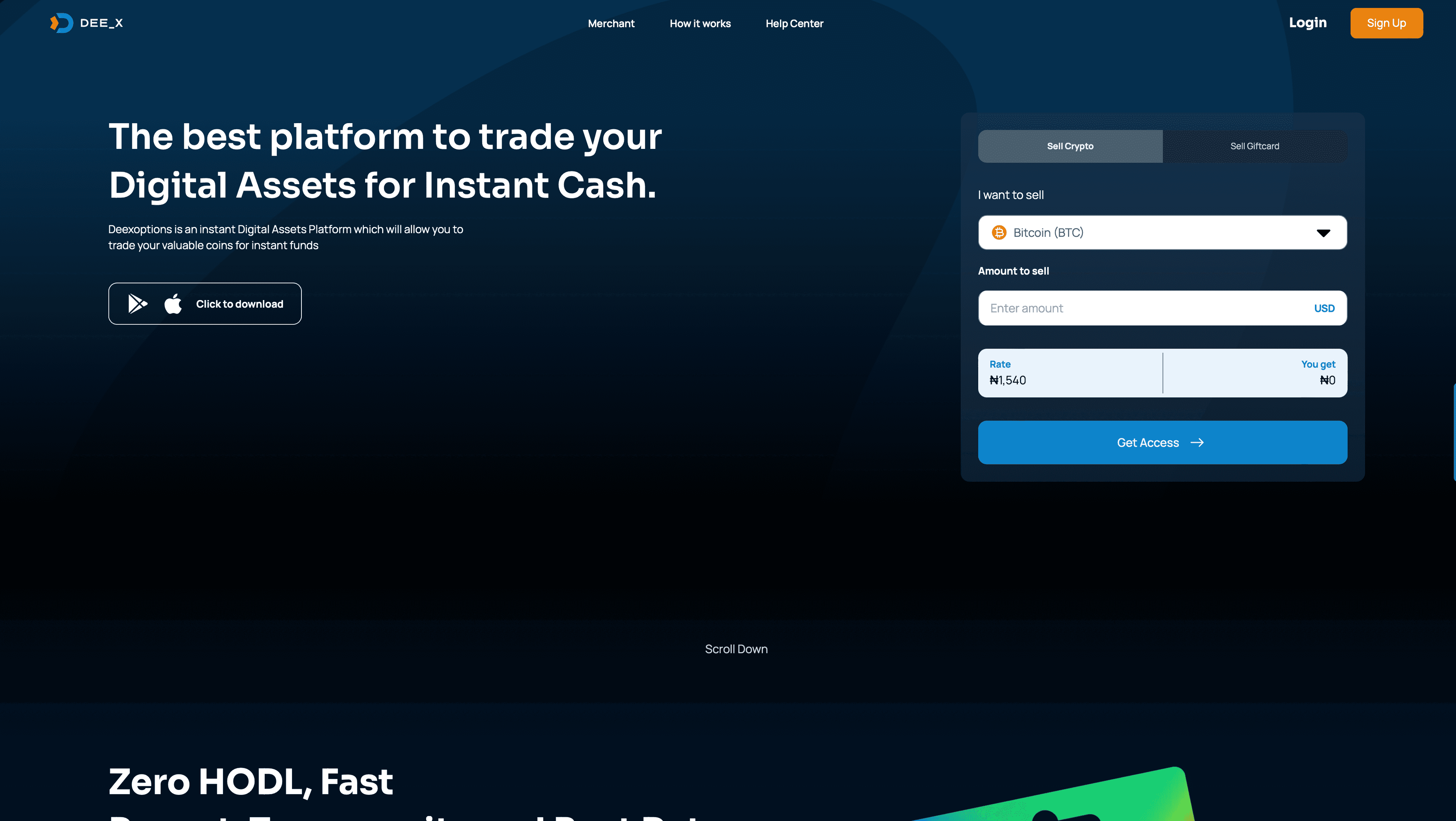 Deexoptions website