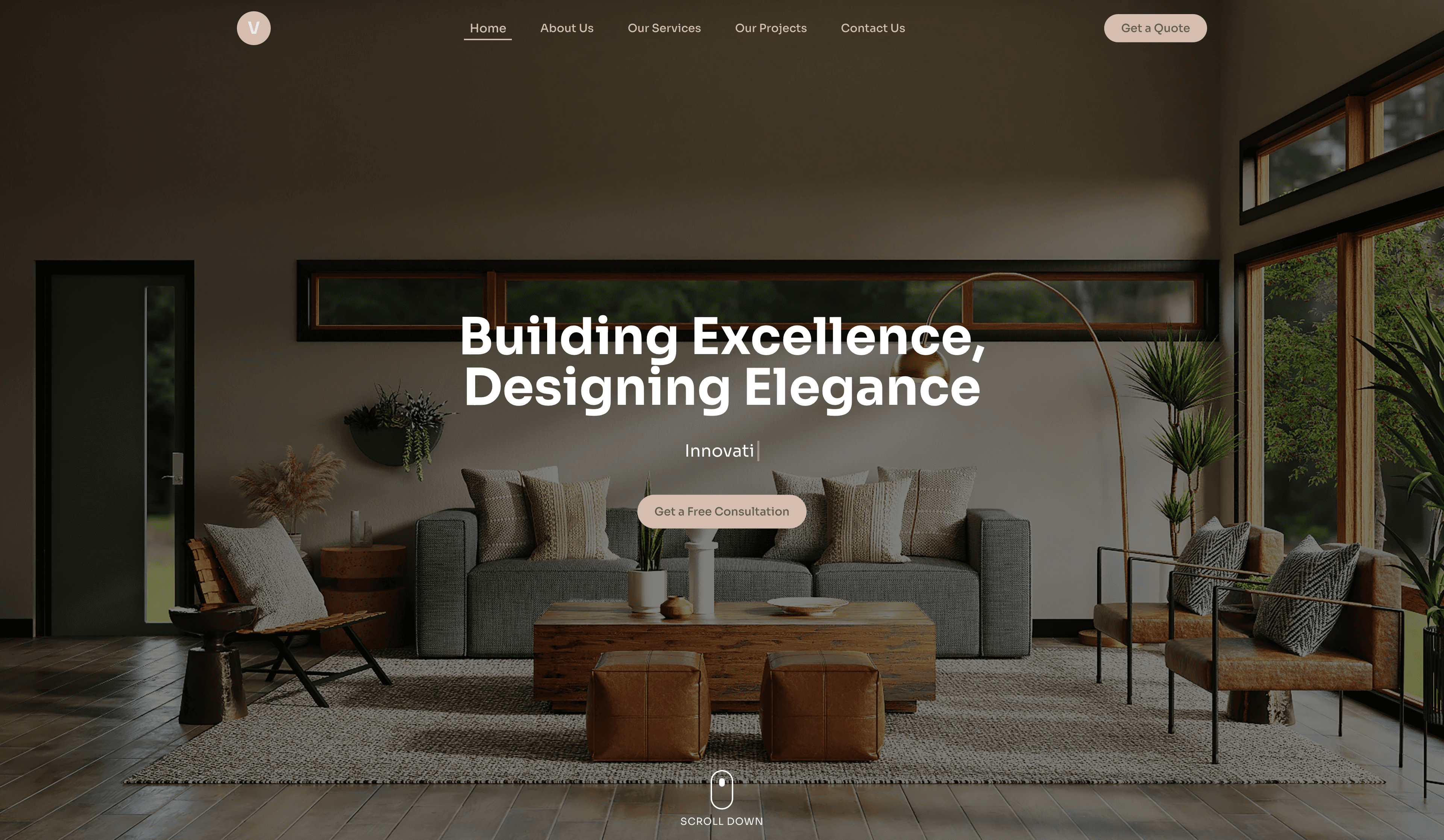 Interior design website template